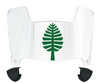 Dartmouth Big Green Mini Football Helmet Visor Shield w/ Clips - PICK VISOR & LOGO COLOR