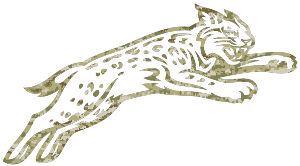 Davidson Wildcats Alternate Logo Salute to Service Camouflage Camo Vinyl Decal PICK SIZE