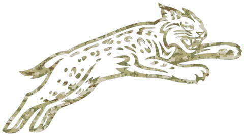 Davidson Wildcats Alternate Logo Salute to Service Camouflage Camo Vinyl Decal PICK SIZE