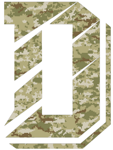 Davidson Wildcats D Logo Salute to Service Camouflage Camo Vinyl Decal PICK SIZE