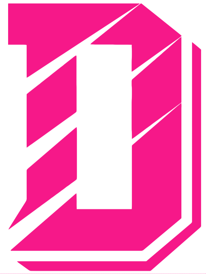 Davidson Wildcats Hot Pink D Logo Premium DieCut Vinyl Decal PICK SIZE