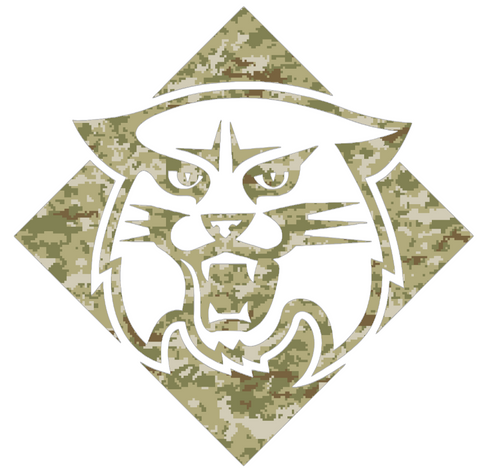 Davidson Wildcats Retro Throwback Logo Salute to Service Camouflage Camo Vinyl Decal PICK SIZE