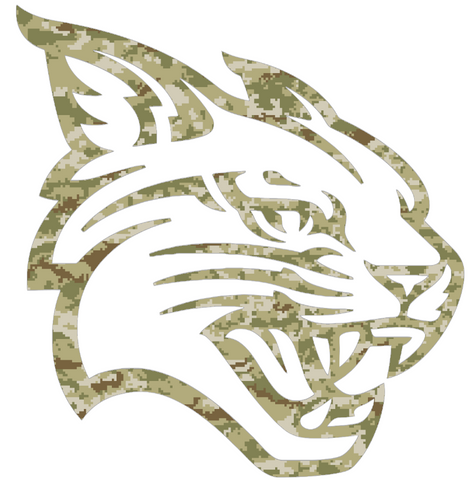 Davidson Wildcats Team Logo Salute to Service Camouflage Camo Vinyl Decal PICK SIZE