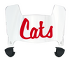Davidson Wildcats Mini Football Helmet Visor Shield w/ Clips - PICK VISOR & LOGO COLOR