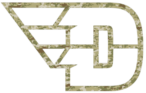 Dayton Flyers Alternate Logo Salute to Service Camouflage Camo Vinyl Decal PICK SIZE