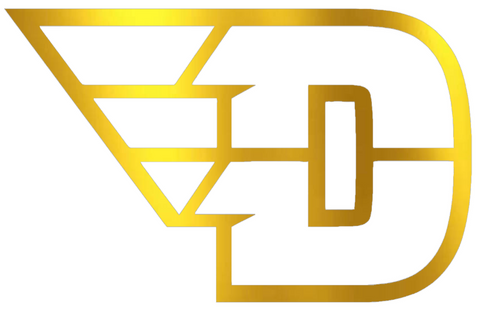Dayton Flyers GOLD CHROME MIRROR Alternate Logo Premium DieCut Vinyl Decal PICK SIZE