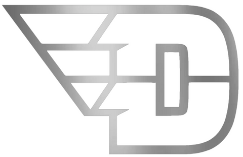 Dayton Flyers SILVER CHROME MIRROR Alternate Logo Premium DieCut Vinyl Decal PICK SIZE