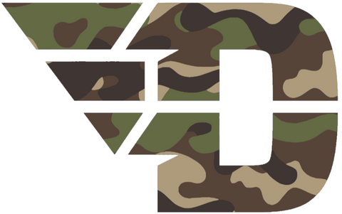 Dayton Flyers Woodland Camo Camouflage Team Logo Premium DieCut Vinyl Decal PICK SIZE