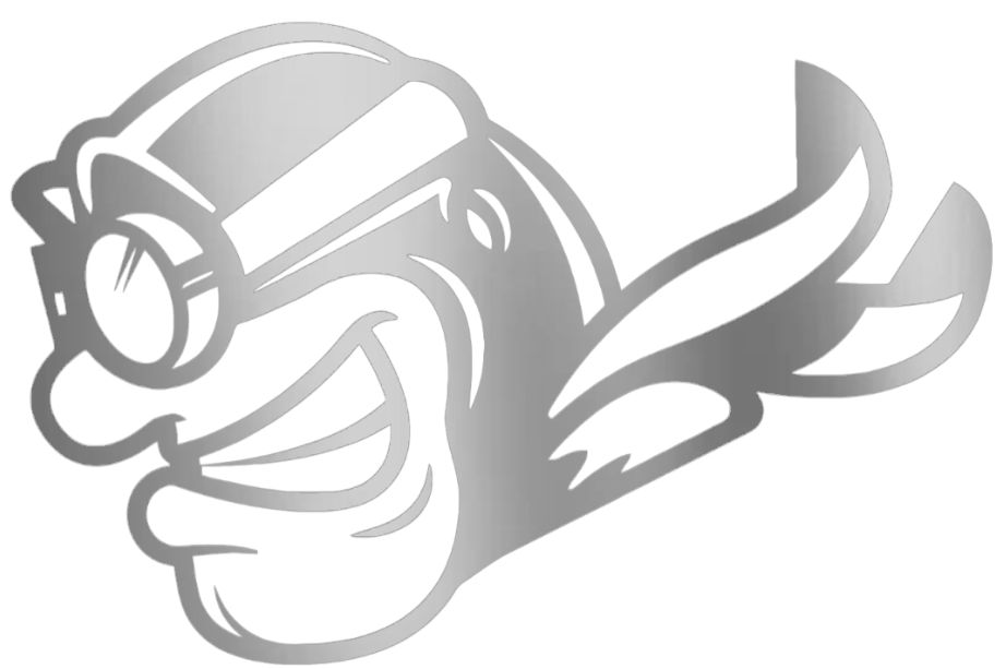Dayton Flyers SILVER CHROME MIRROR Mascot Logo Premium DieCut Vinyl Decal PICK SIZE