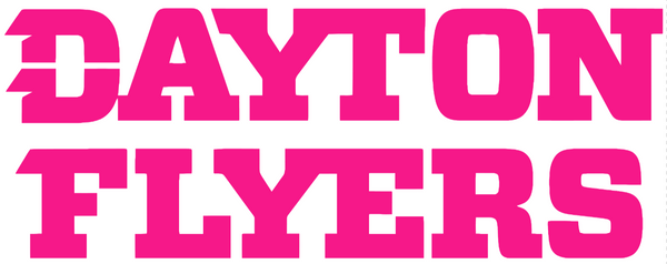 Dayton Flyers Hot Pink Team Name Logo Premium DieCut Vinyl Decal PICK SIZE