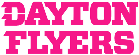 Dayton Flyers Hot Pink Team Name Logo Premium DieCut Vinyl Decal PICK SIZE