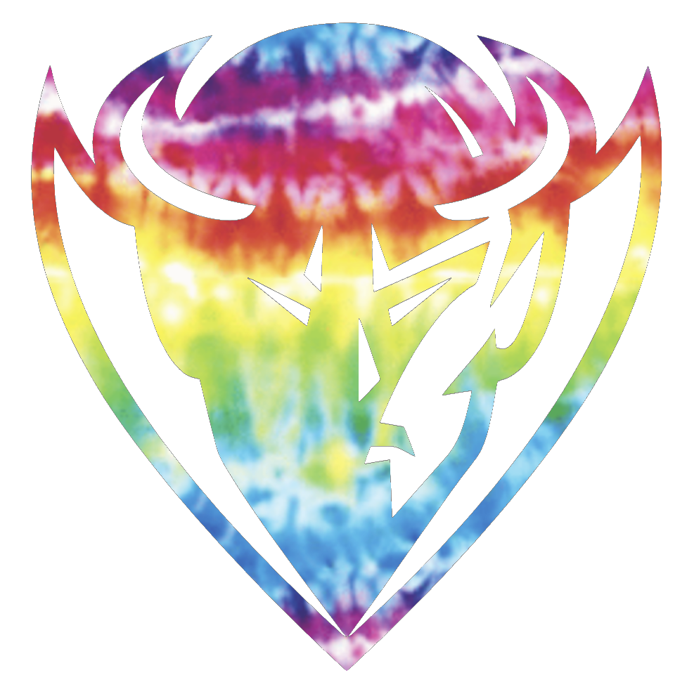 DePaul Blue Demons Team Logo Crucial Catch Cancer Tie Dye Vinyl Decal PICK SIZE