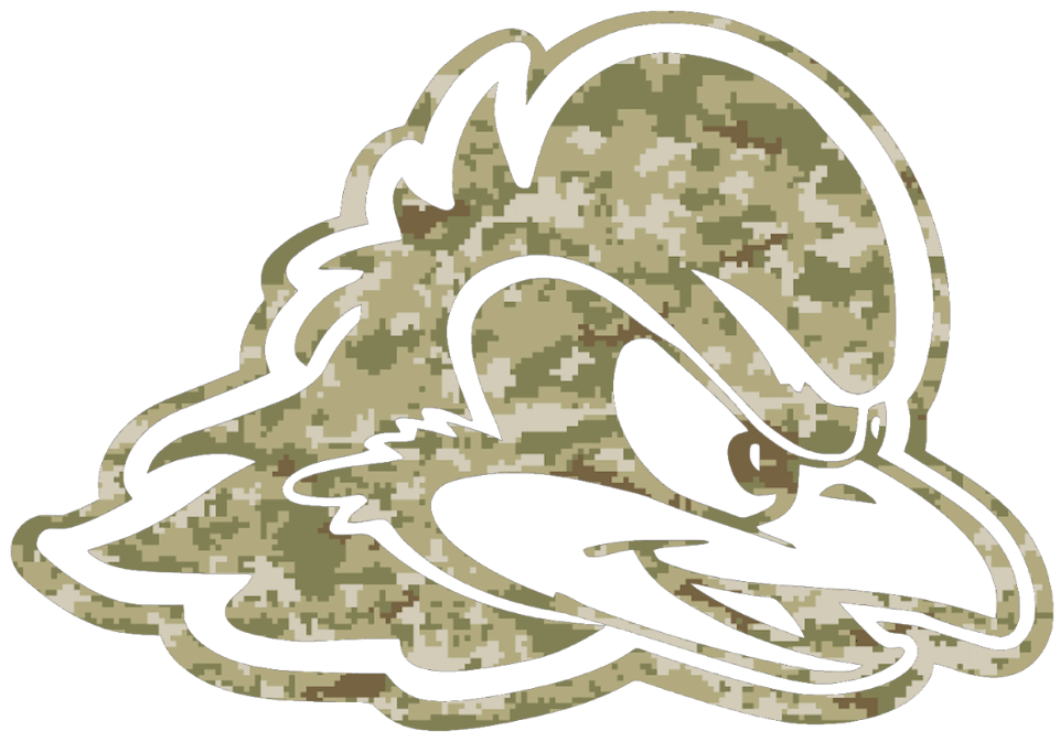 Delaware Blue Hens Team Logo Salute to Service Camouflage Camo Vinyl Decal PICK SIZE
