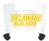 Delaware Blue Hens Mini Football Helmet Visor Shield w/ Clips - PICK VISOR & LOGO COLOR