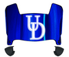 Delaware Blue Hens Mini Football Helmet Visor Shield w/ Clips - PICK VISOR & LOGO COLOR