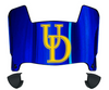 Delaware Blue Hens Mini Football Helmet Visor Shield w/ Clips - PICK VISOR & LOGO COLOR