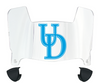 Delaware Blue Hens Mini Football Helmet Visor Shield w/ Clips - PICK VISOR & LOGO COLOR