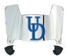 Delaware Blue Hens Mini Football Helmet Visor Shield w/ Clips - PICK VISOR & LOGO COLOR