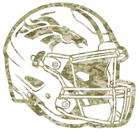 Denver Broncos Football Helmet Salute to Service Camouflage Camo Vinyl Decal PICK SIZE
