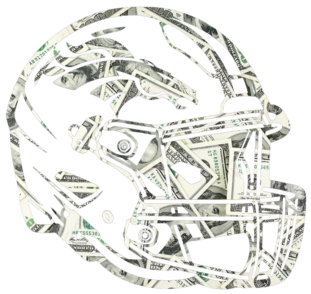 Denver Broncos Football Helmet Money Print Premium DieCut Vinyl Decal PICK SIZE