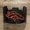 Denver Broncos Full Size Football Helmet Visor Shield Black Dark Tint w/ Clips - PICK LOGO COLOR