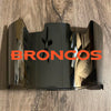 Denver Broncos Full Size Football Helmet Visor Shield Silver Chrome Mirror w/ Clips - PICK LOGO COLOR