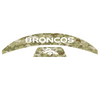 Denver Broncos MIDI Mid Size SpeedFlex Football Helmet Front & Back Bumper Decal Set - Pick Color
