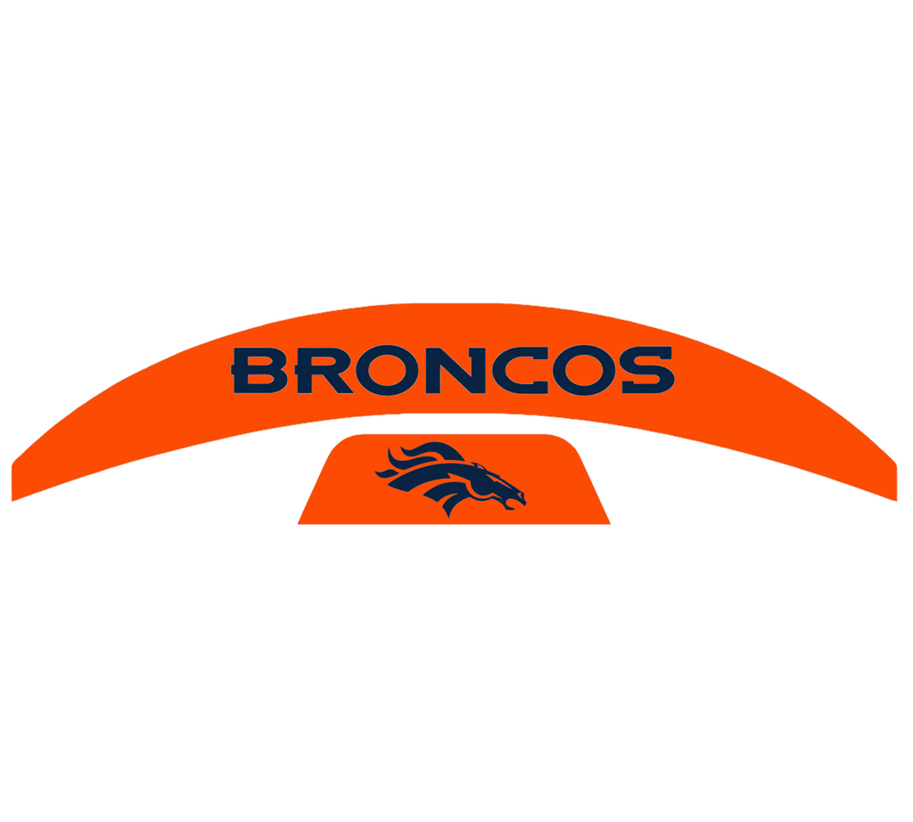 Denver Broncos MIDI Mid Size SpeedFlex Football Helmet Front & Back Bumper Decal Set - Pick Color