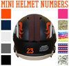 Denver Broncos Jersey Style Vinyl Number Decal Sheet Set of 50 #0-9 - Pick Color & Size