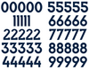 Denver Broncos Jersey Style Vinyl Number Decal Sheet Set of 50 #0-9 - Pick Color & Size