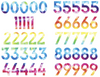 Denver Broncos Jersey Style Vinyl Number Decal Sheet Set of 50 #0-9 - Pick Color & Size