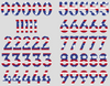 Denver Broncos Jersey Style Vinyl Number Decal Sheet Set of 50 #0-9 - Pick Color & Size