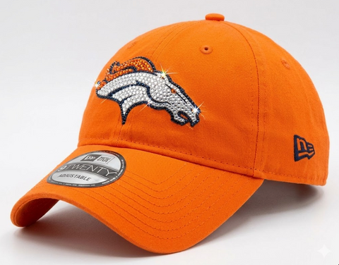 Denver Broncos Swarovski Crystal Bling Womens Orange New Era Adjustable Hat