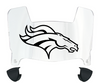 Denver Broncos Mini Football Helmet Visor Shield w/ Clips - PICK VISOR & LOGO COLOR