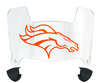 Denver Broncos Mini Football Helmet Visor Shield w/ Clips - PICK VISOR & LOGO COLOR