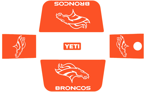 Denver Broncos Wrap Kit for YETI Hard Coolers Tundra Roadie Haul PICK COLOR