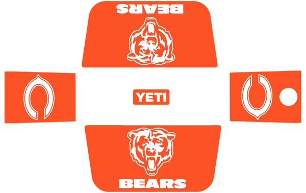 Chicago Bears Wrap Kit for YETI Hard Coolers Tundra Roadie Haul PICK COLOR