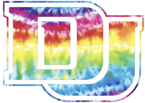 Denver Pioneers Team Logo Crucial Catch Cancer Tie Dye Vinyl Decal PICK SIZE