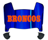 Denver Broncos Retro Throwback Mini Football Helmet Visor Shield w/ Clips - PICK VISOR & LOGO COLOR