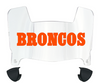 Denver Broncos Retro Throwback Mini Football Helmet Visor Shield w/ Clips - PICK VISOR & LOGO COLOR