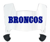 Denver Broncos Retro Throwback Mini Football Helmet Visor Shield w/ Clips - PICK VISOR & LOGO COLOR