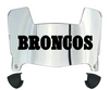 Denver Broncos Retro Throwback Mini Football Helmet Visor Shield w/ Clips - PICK VISOR & LOGO COLOR
