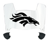 Denver Broncos Mini Football Helmet Visor Shield w/ Clips - PICK VISOR & LOGO COLOR