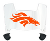 Denver Broncos Mini Football Helmet Visor Shield w/ Clips - PICK VISOR & LOGO COLOR