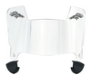 Denver Broncos Mini Football Helmet Visor Shield w/ Clips - PICK VISOR & LOGO COLOR