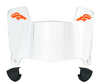 Denver Broncos Mini Football Helmet Visor Shield w/ Clips - PICK VISOR & LOGO COLOR