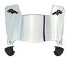 Denver Broncos Mini Football Helmet Visor Shield w/ Clips - PICK VISOR & LOGO COLOR
