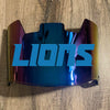 Detroit Lions Full Size Football Helmet Visor Shield Blue Iridium Mirror w/ Clips - PICK LOGO COLOR
