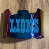Detroit Lions Full Size Football Helmet Visor Shield Blue Iridium Mirror w/ Clips - PICK LOGO COLOR