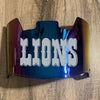 Detroit Lions Full Size Football Helmet Visor Shield Blue Iridium Mirror w/ Clips - PICK LOGO COLOR